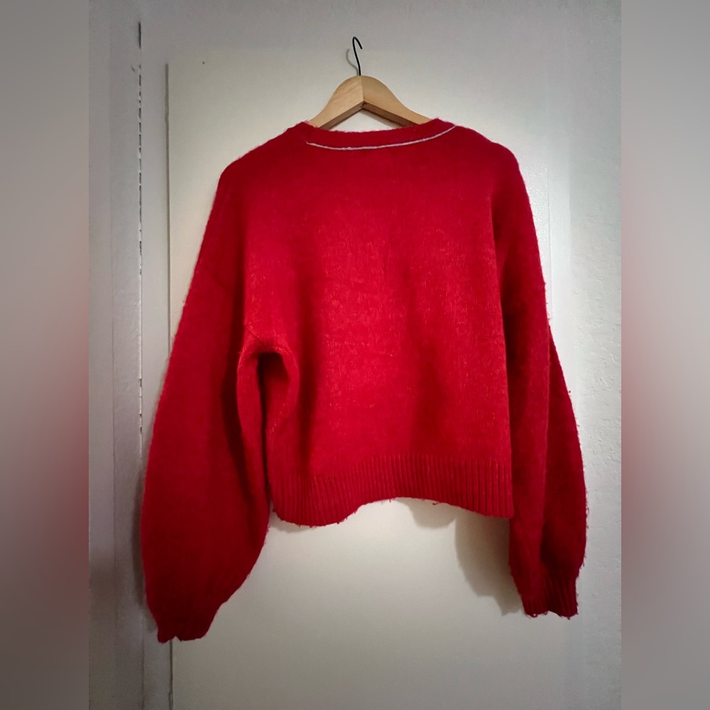 Sundry Red Merci Sweater - Picture 5 of 6